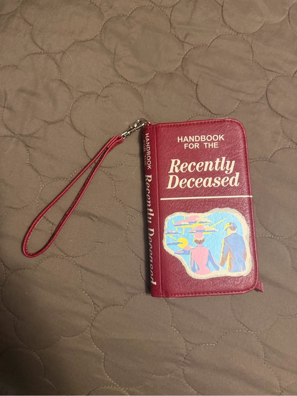 Handbook for the Recently Deceased Wristlet Clutch - Burgundy